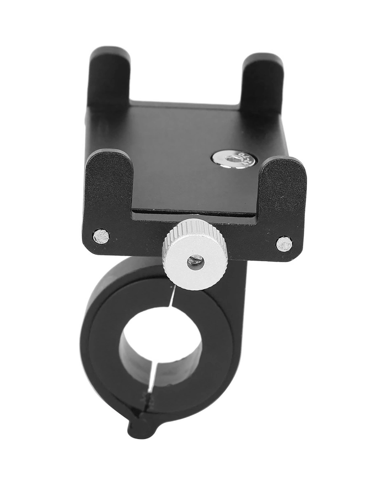 Vkemall Alüminyum Bisiklet Telefon Tutucu - Mekanik Kilitleme, 360 Döner, 3.5-6.5 İnç Telefonlar İçin, 18-31mm Direk Uyumlu, Siyah Siyah