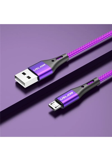Uslıon 3a Mikro Usb Hızlı Şarj Kablosu Samsung Uyumlu Xiaomi Huawei Realme Oppo İçin 0.5/1/2/3 Mmor1.5m