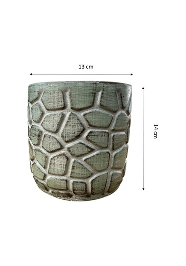 Bitki Tasarımı Ev Dekorasyon Yeşil Eskitme Taş Desen Beton Saksı Çiçeklik Saksılık