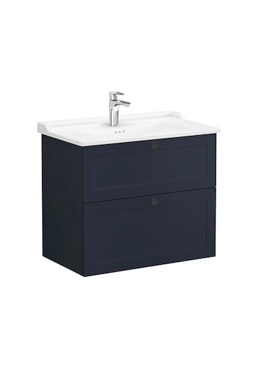 VitrA Root Classic Lavabo Dolabı 80Cm 2 Çekmeceli Mat Lacivert 68874 Çok Renkli VitrA Root Classic Lavabo Dolabı 80Cm 2 Çekmeceli Mat Lacivert 68874 Çok Renkli