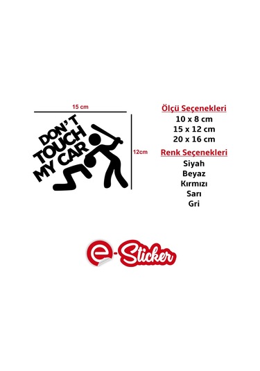 Arabama Dokunma Sticker, Don'T Touch My Car Sticker Araba Sticker (353003731)