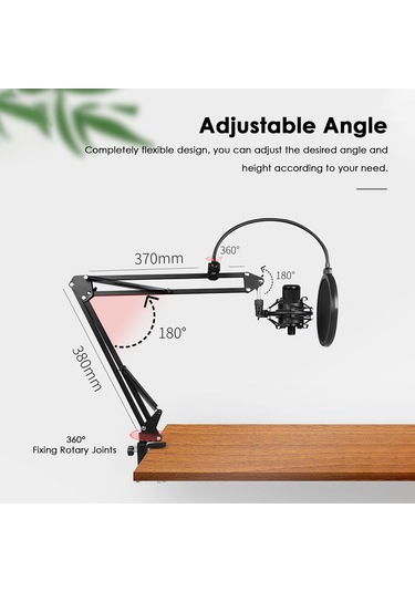 Reedark Profesyonel D8 Mikrofon Kiti: Esnek Metal Askılı, Şok Emici, Telefon Ve Kapasitif Mikrofonlar İçin
