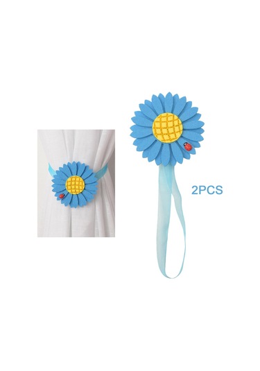 Suntek Magideal 1 Çift Örtü Kravat Arkalıkları Pencere Mavi-dantel