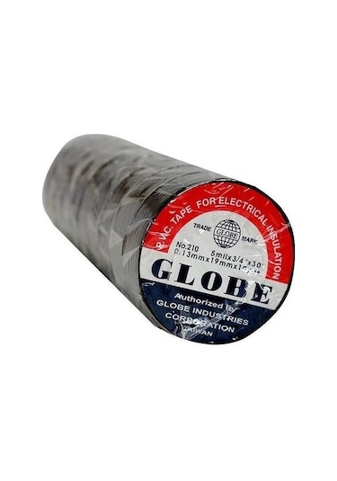 Globe 10 Adet  Elektrik İzolasyon Bandı / İzole Bant 10'lu Paket Kırmızı N11.158