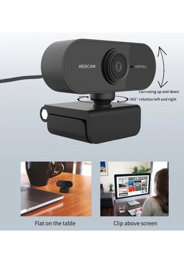 Full HD 1080P Webcam USB Mini Bilgisayar Kamera Dahili Mikrofon