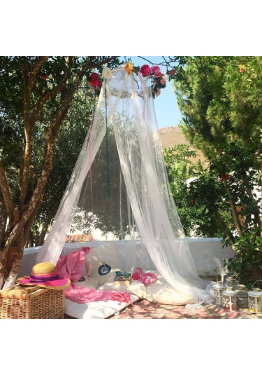 Springsun Beyaz Yüksek Yoğunluklu Ağızlı Perde Çadırı, İç/ön Dış Kullanım, Kolay Kurulum, Uyku Yatağı, Kamp, Bisiklet Turları İçin 60 250 1200/1260cm Çok Renkli