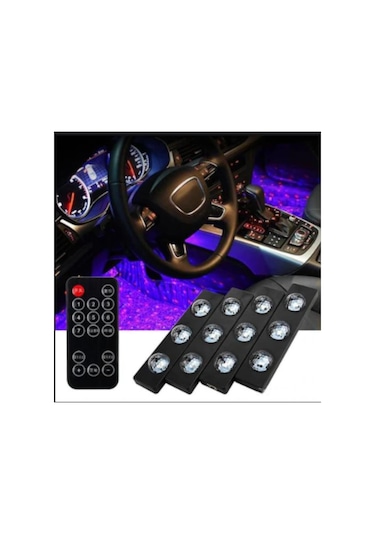 Araç Içi Aydınlatma Kumandalı Müziğe Duyarlı Led Ayak Altı Led (387342768)