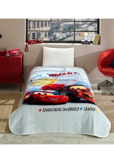 Özdilek Lisanslı Tek Kiş.battaniye 155x215 -şimşek Mcqueen Gri Gri