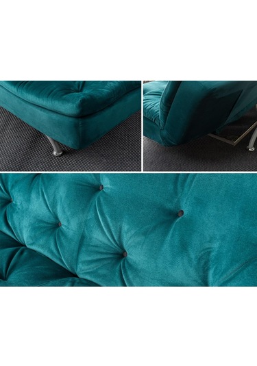 Pafu Rivo Üçlü Yataklı Koltuk - Soho Petrol Petrol Yeşili