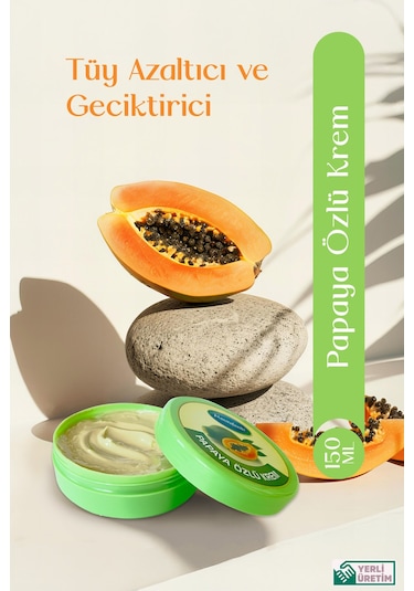 Mecitefendi Papaya Özlü Tüy Azaltıcı ve Geciktirici Krem 150 ML