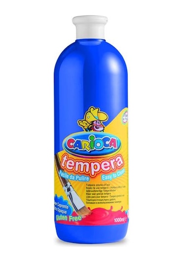 Carioca Tempera Yıkanabilir Poster Boya 1000 Ml. Kobalt Mavi