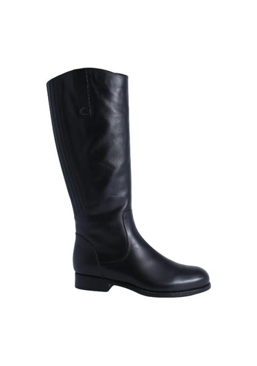 Poletto Hakiki Deri Sıyah Çizme Düz 6767 27 Yk-2354 Siyah