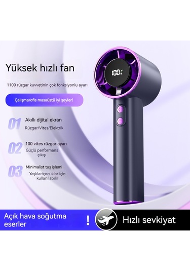 Jian Fan El Tipi Küçük Fan Usbşarj Pembe