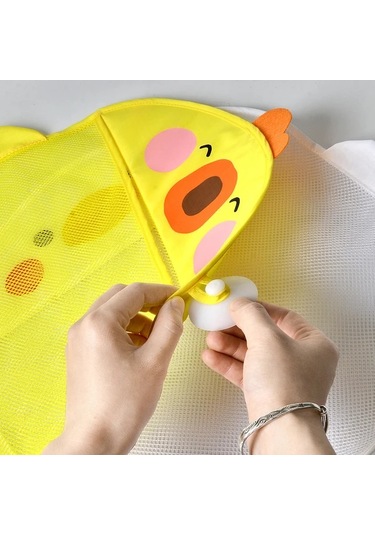 Awesomestore Yeşil Ördek Banyo Oyuncu Saklama Filesi, Emici Askılı Ağ Organizer Yeşil