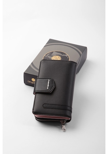 Cengiz Pakel 65256M Kadın Orta Boy Cüzdan SiyahPudra Pembe