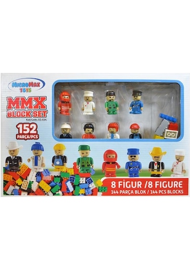 Mmx 152 Parça Yapı Blok Ve 8 Figür Seti 02 034