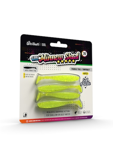 Ulti Baits Minnow Shad Silikon Yem 70mm 1,6gr 4 Adet, Ub-c03