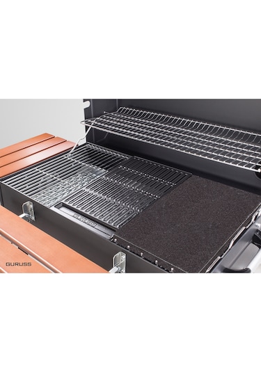 Guruss Cg-075 Kömürlü Barbekü Mangal Tam Set Oksit Kırmızı Model:grs03