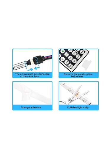 Maiyame Su Geçirmez Rgb Led Şerit Işıklar, 20 Renk Ve Dıy Modları İle Uzaktan Kumandalı Ev Parti Dekorasyonu Diğer