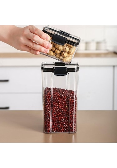 Pazly 1300 Ml Neme Dayanıklı Şeffaf Kavanoz Kapağı - Gıda Depolama Kavanozu Diğer