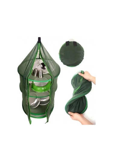 Wondernest Yeşil Örgü Nefes Kurutma Kurutma Katmanlar Jialan Çanak Balık Asılı 3 Tq Yeşil