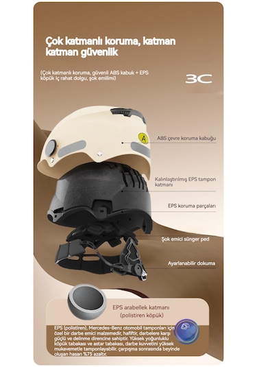 Eternal Luck Bk-309 Elektrikli Bisiklet Kaskı Dört Mevsim Açık Yarım Kask Pembe