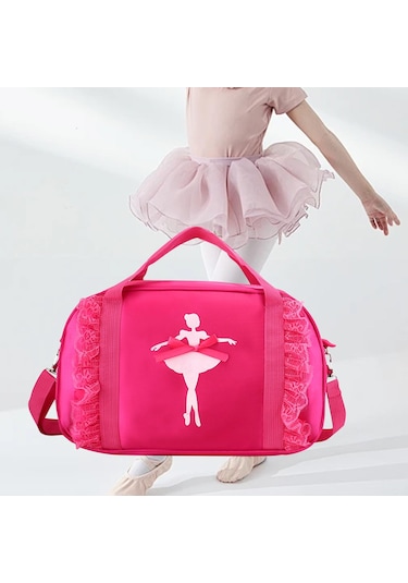 Homyl Bale Dans Çantası Tatlı Tutu Elbise Seyahat Için Çocuk Kırmızı Gül