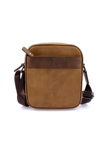 Hakiki Deri Crazy Hardal Erkek Postacı Çanta Kangaroo K 8875-Zh