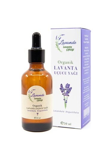 Lavande Lavanta Çiftliği Organik Lavanta Uçucu Yağı 50 ML Cam Damlalıklı