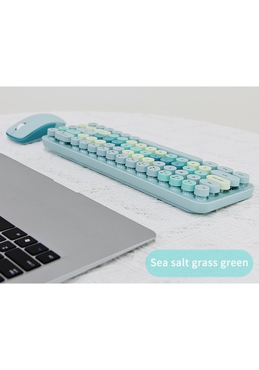 Jeemson Mofii Kablosuz Klavye-fare Seti, 3 Seviye Dpı Ayarı, Sessiz Fare, Plug & Play, Deniz Tuzü Yeşili Pil Yok Diğer