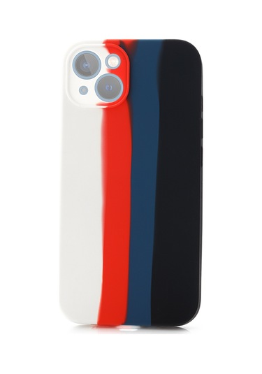 İphone 12 Uyumlu Kılıf Gökkuşağı Rainbow Lansman Silikon-leke Tutmayan Yüzey-tam Koruma Sağlar Beyaz