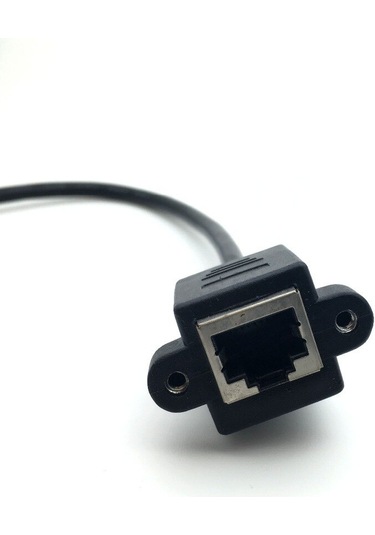 Generic Rj45 Erkek Dişi Vidalı Panel Montajlı Ethernet Lan Ağ Uzatma Kablosu 30CM