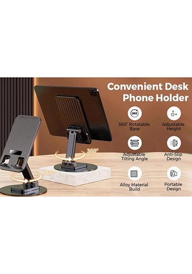 Ayarlanabilir Telefon Ve Tablet Tutucu Stand / Katlanabilir / 360