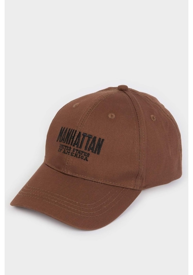 DeFacto Erkek Nakışlı Pamuklu Cap Şapka D7820AX25SMBN285