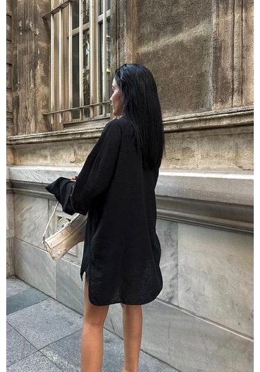 Alina Kol Cut Out Keten Gömlek 3252-08 Si Yah