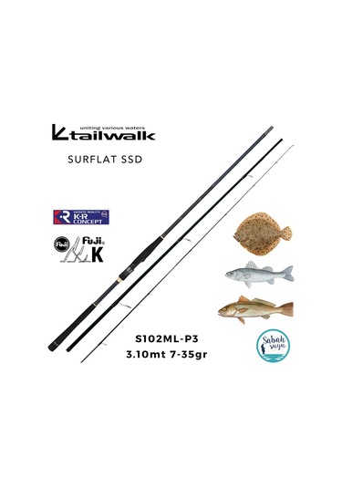 Tailwalk Surflat Ssd S102ml-p3 3.10mt 7-35gr 3p Spin Kamış