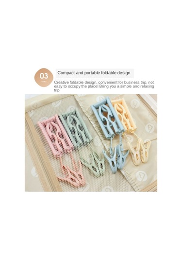 Homyl Seyahat Katlanır Elbise Askısı Kaymaz İç Yeşil Yeşil