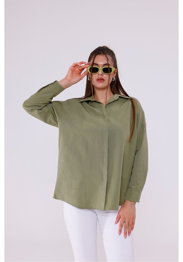 Kadın Trend Gömlek Haki
