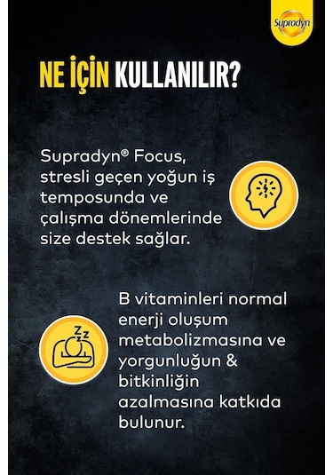 Supradyn Focus Takviye Edici Gıda 30 Tablet