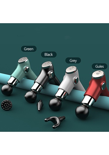 Yifomall 32 Seviye Derin Kas Masajı, 4 Farklı Ucu, 15 Dakika Otomatik Kapatma, Sessiz Motor, Pil Güçlü Mini Fasyal Gönül - Siyah 515 Lcd Siyah