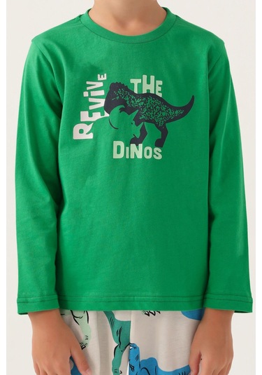 Roly Poly 3363 Revive Erkek Çocuk Pijama Takımı Yeşil