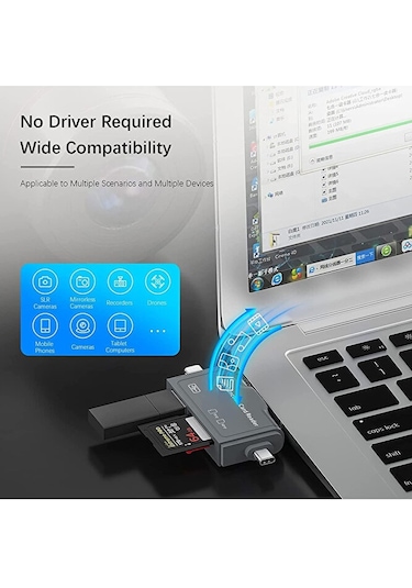 Multi Otg Usb Ligtning İphone - İpad Uyumlu Ve Type-c Girişli Kar