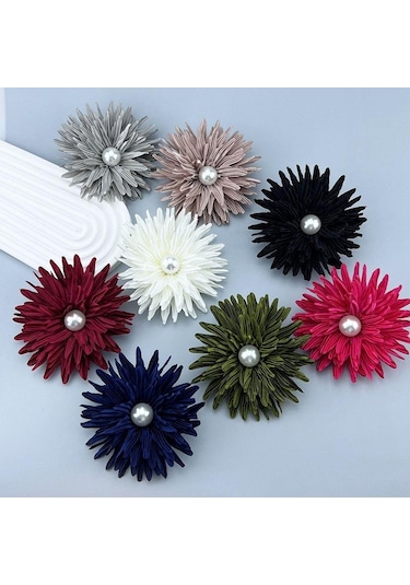 Koyu Mavi Kumaş El Yapımı Aksesuarlar Büyük Çiçek Broş Takı Rozet Aksesuarları Pin Broş Yeni Korsaj Koyu Mavi