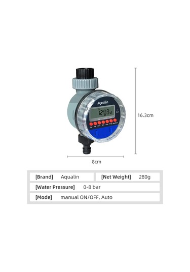 Lcd Ekran Sulama Zamanlayıcı Elektronik Ev Bahçe Küresel Vana 0