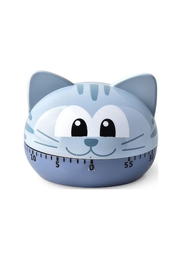 Kedi Model Mekanik Mutfak Zamanlayıcı Timer Çocuklar İçin Thr382