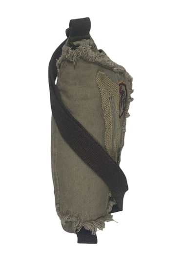 Vintage Küçük Salaş Unisex Günlük Çapraz Postacı Çantası S Boy 26x20cm Bej