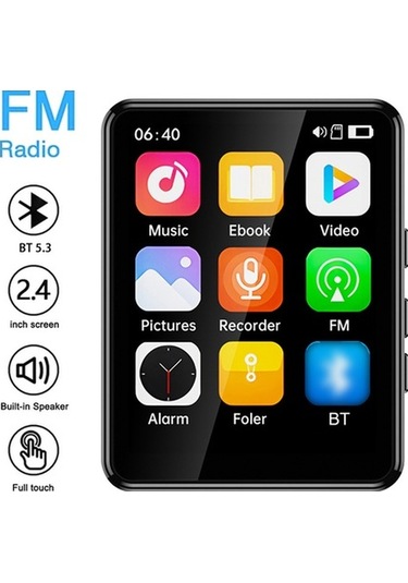 Flybuy 2.4 Dokunmatik Bluetooth Mp3/mp4 Çalar, Tf Kart, E-kitap, Video Oynatıcı