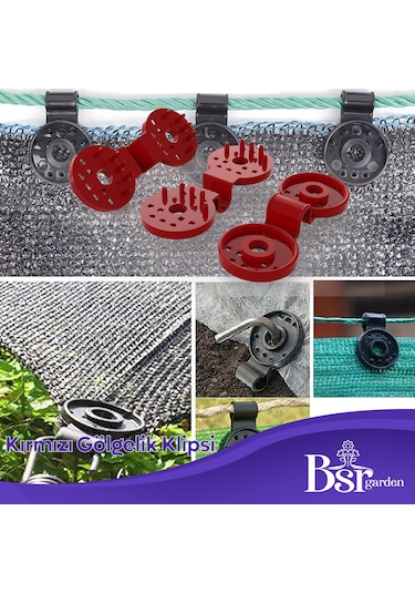 Gölgelik Klipsi Uv Katkılı 50 Adet Bsr Garden
