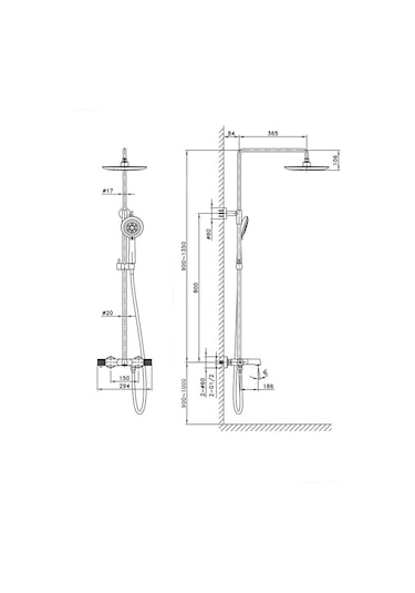 Fm-2155 Siyah Duş Ünitesi Fm-2155 Diğer