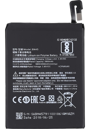 Cbtx Xiaomi Redmi Not 5 Li-polimer Pil İçin 3900mah Bn45